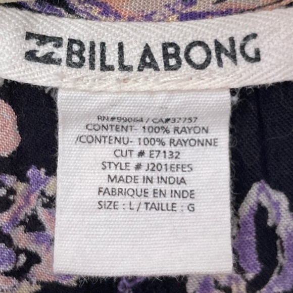 Billabong Boho Festival Frenzy Floral Print Button Front Romper Beachy - Picture 3 of 10